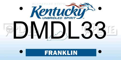 DMDL33 Kentucky License Plate