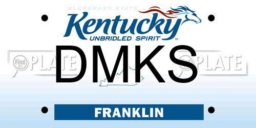 DMKS Kentucky License Plate