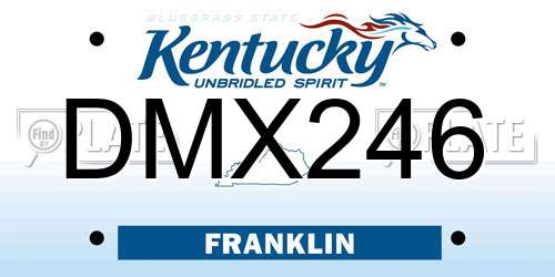 DMX246 Kentucky License Plate