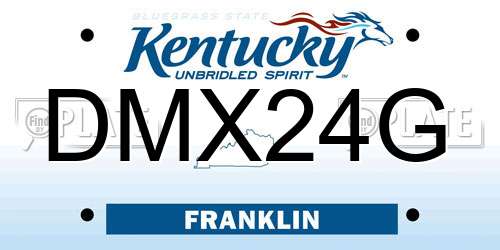 DMX24G Kentucky License Plate