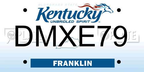 DMXE79 Kentucky License Plate