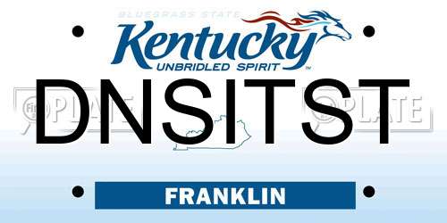 DNSITST Kentucky License Plate