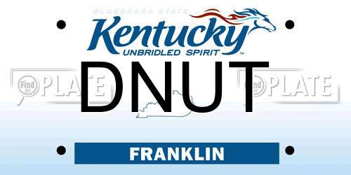 DNUT Kentucky License Plate