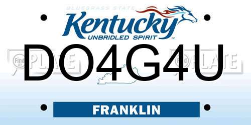 DO4G4U Kentucky License Plate