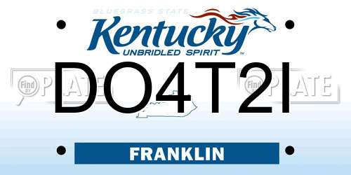 DO4T2I Kentucky License Plate