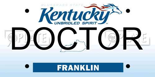 DOCTOR Kentucky License Plate