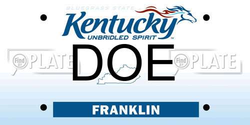 DOE Kentucky License Plate