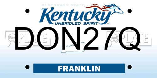DON27Q Kentucky License Plate