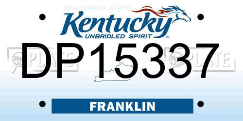 DP15337 Kentucky License Plate