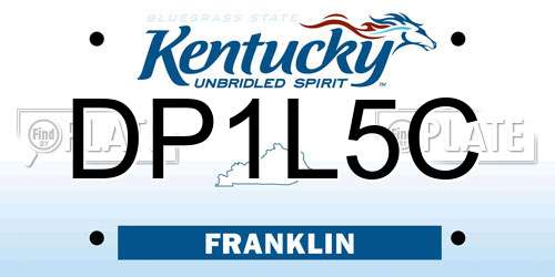 DP1L5C Kentucky License Plate