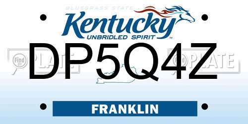 DP5Q4Z Kentucky License Plate