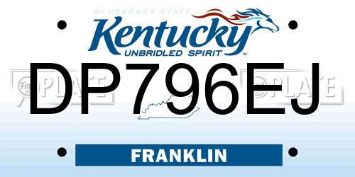 DP796EJ Kentucky License Plate