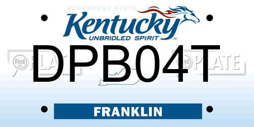 DPB04T Kentucky License Plate