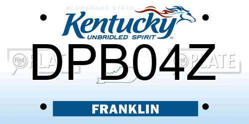 DPB04Z Kentucky License Plate