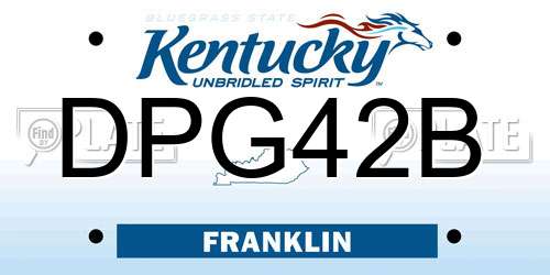 DPG42B Kentucky License Plate