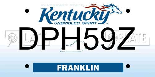 DPH59Z Kentucky License Plate