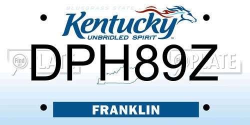 DPH89Z Kentucky License Plate