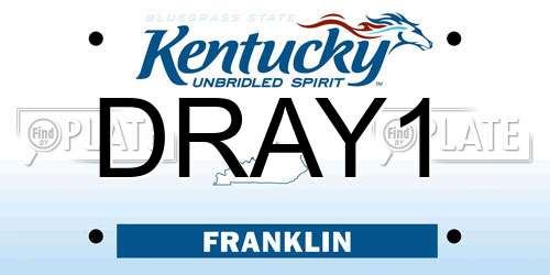 DRAY1 Kentucky License Plate