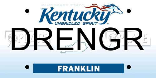 DRENGR Kentucky License Plate