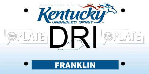 DRI Kentucky License Plate