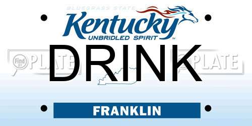 DRINK Kentucky License Plate
