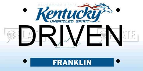 DRIVEN Kentucky License Plate