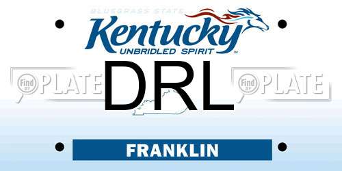 DRL Kentucky License Plate