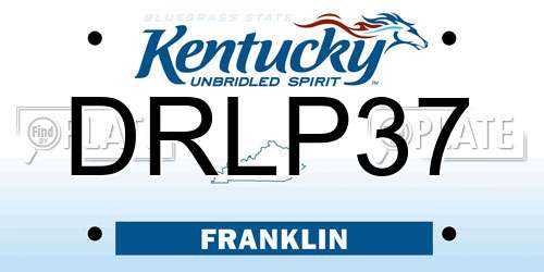 DRLP37 Kentucky License Plate