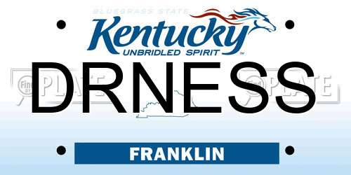 DRNESS Kentucky License Plate