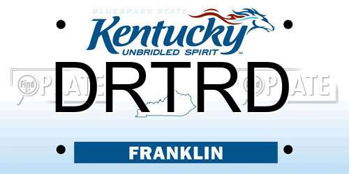 DRTRD Kentucky License Plate