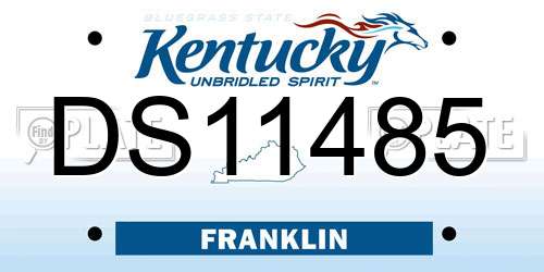 DS11485 Kentucky License Plate