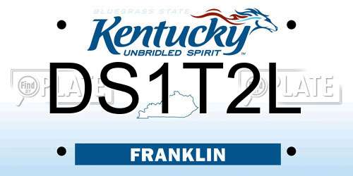 DS1T2L Kentucky License Plate