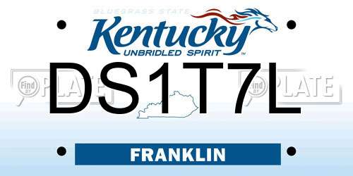 DS1T7L Kentucky License Plate