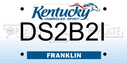 DS2B2I Kentucky License Plate
