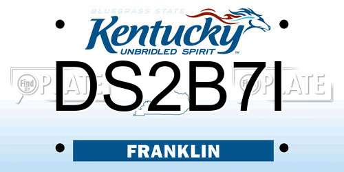 DS2B7I Kentucky License Plate