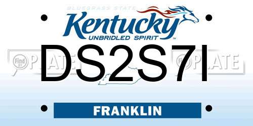 DS2S7I Kentucky License Plate