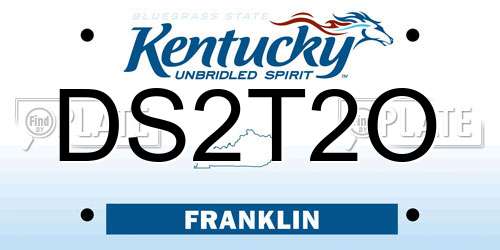 DS2T2O Kentucky License Plate