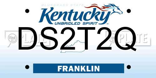 DS2T2Q Kentucky License Plate