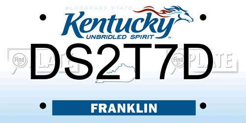 DS2T7D Kentucky License Plate