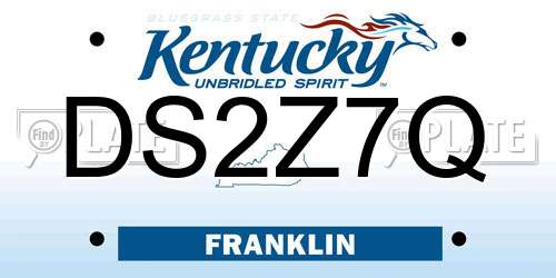 DS2Z7Q Kentucky License Plate