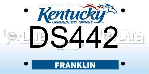 DS442 Kentucky License Plate
