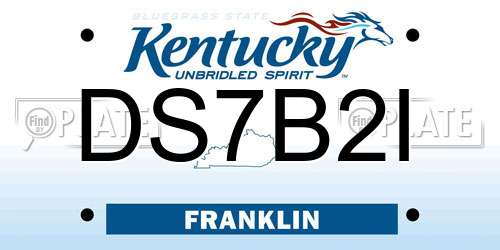 DS7B2I Kentucky License Plate