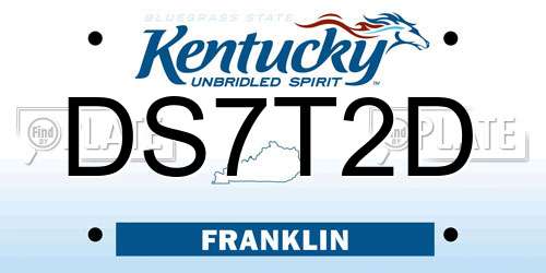 DS7T2D Kentucky License Plate