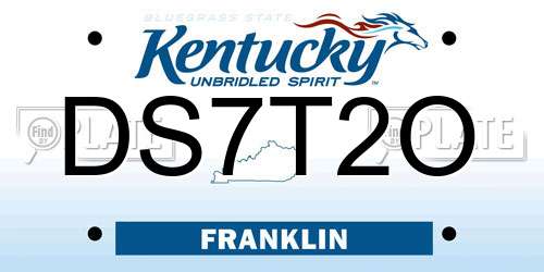 DS7T2O Kentucky License Plate