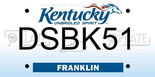 DSBK51 Kentucky License Plate