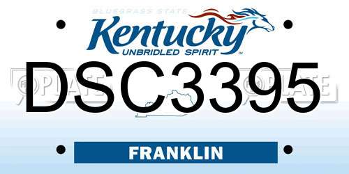 DSC3395 Kentucky License Plate