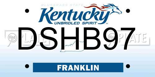 DSHB97 Kentucky License Plate