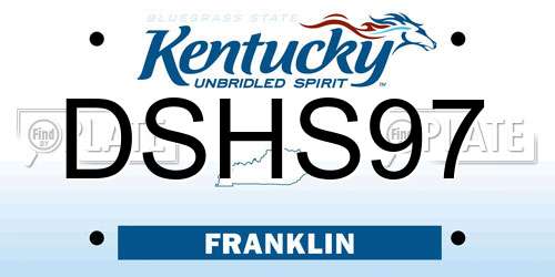 DSHS97 Kentucky License Plate