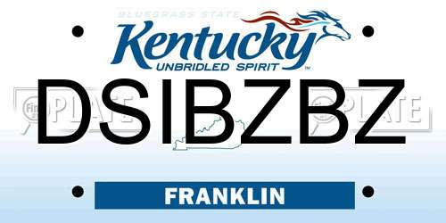 DSIBZBZ Kentucky License Plate