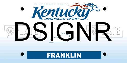 DSIGNR Kentucky License Plate